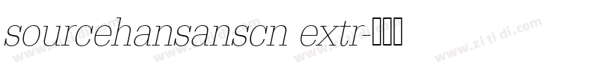 sourcehansanscn extr字体转换